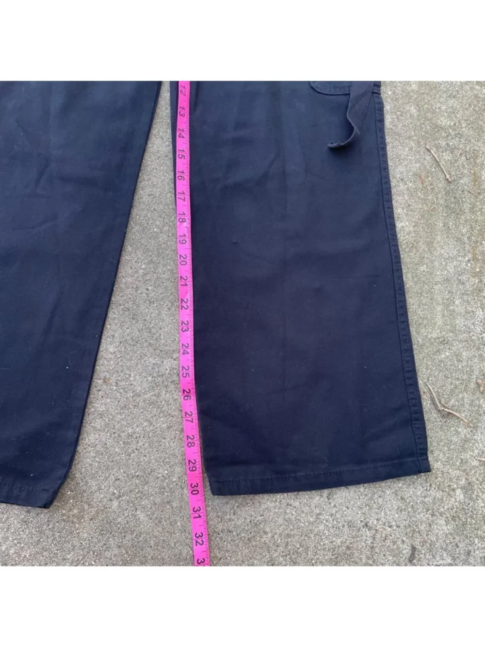 Tinseltown Black Cargo Pants Womens 7 9 M Wide Leg Baggy Y2K Utility 100% Cotton